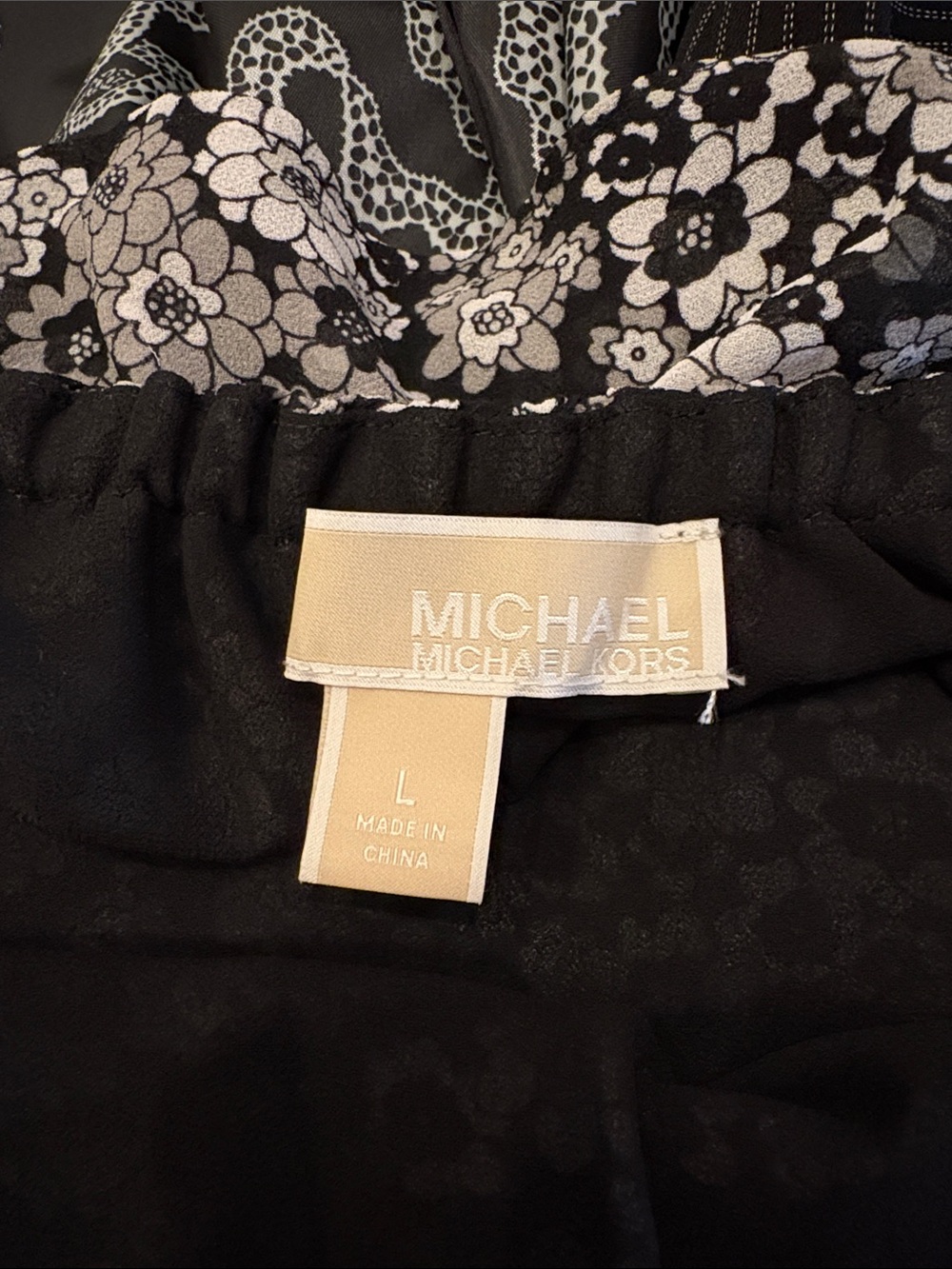 Michael Kors Blouse Floral Off-Shoulder Large - Picture 9 of 15